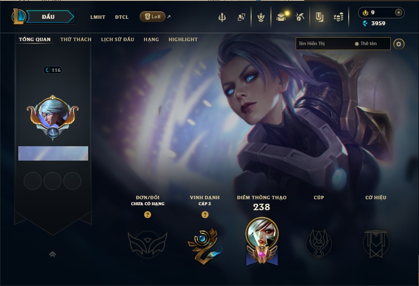 Acc LMHT # - Không Khung