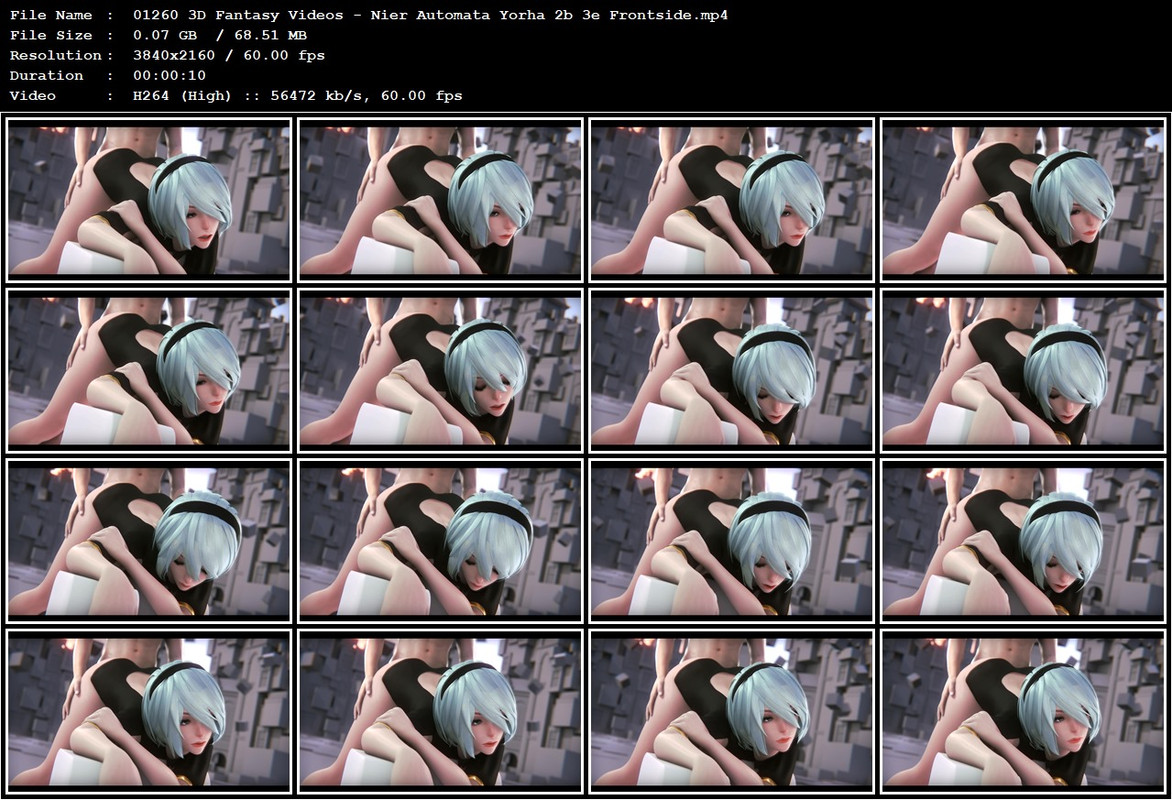 01260 3D Fantasy Videos - Nier Automata Yorha 2b 3e Frontside.mp4
