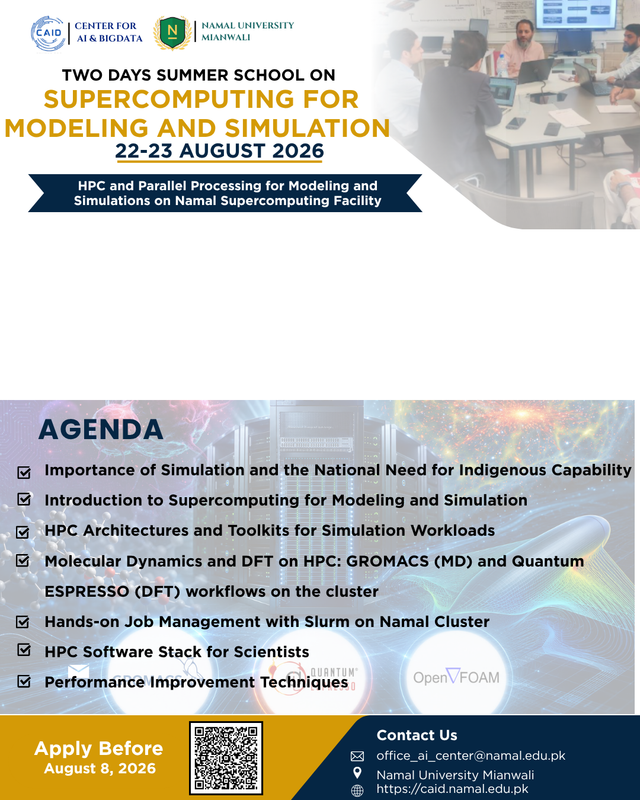 Supercomputing for Modeling and Simulation summer school poster