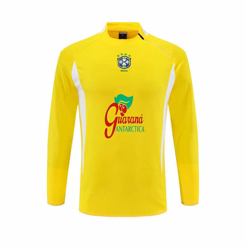 2002 season Brazil yellow Half pull training suit