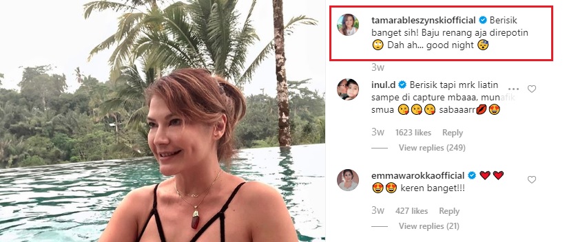 Balasan Tamara untuk komentar nyinyir netizen