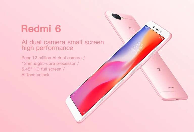 Aliexpress: Xiaomi Redmi 6, 3G + 32G, 3000mAh, Miui 10 (perfecto para el clásico asalto en transporte público) 
