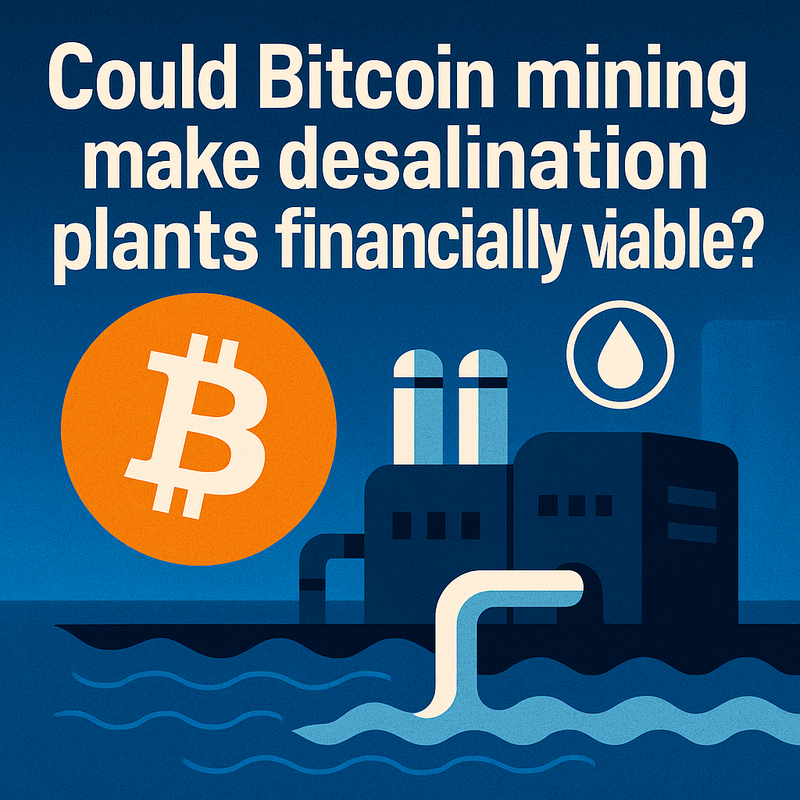 Could Bitcoin mining make desalination plants financially viable?