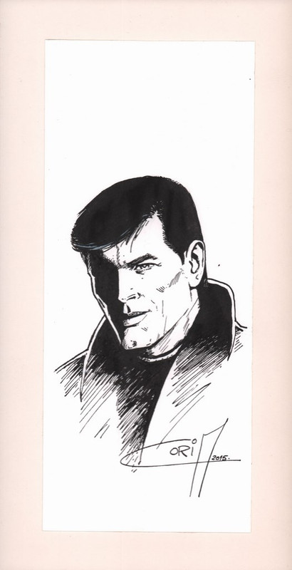 R  14.- Petit portrait encre de chine 13.7 x 26.7cm 200 € (Copie