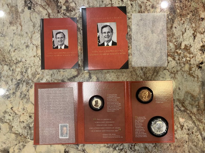 George-Herbert-Walker-Bush-Coin-And-Chronicles-Set