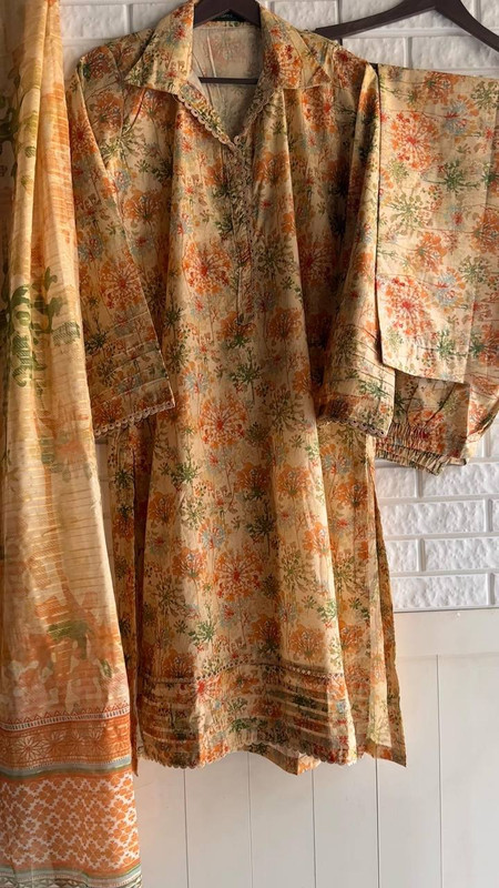 binsaeed printed lawn 3pcs