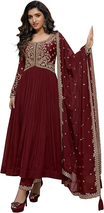 Trendmalls Maroon Anarkali