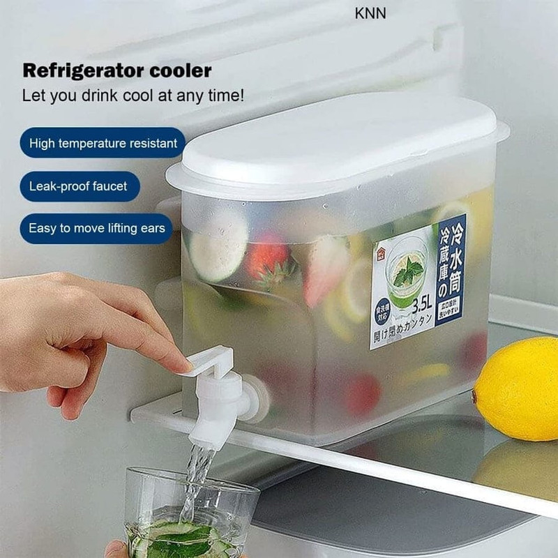 3.5L Refrigerator Water Cooler Dispenser – Chilled Water Storage Container with Tap