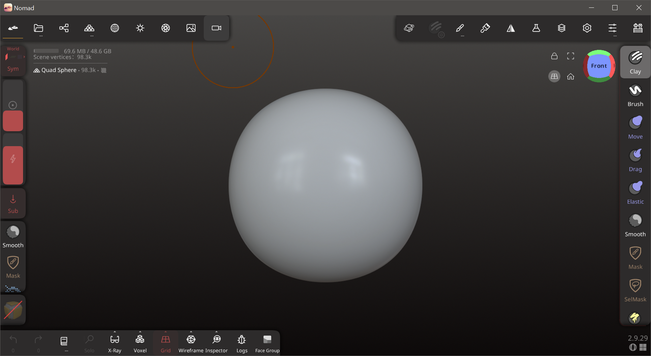 Working with Nomad Sculpt 2.9.29 full activated