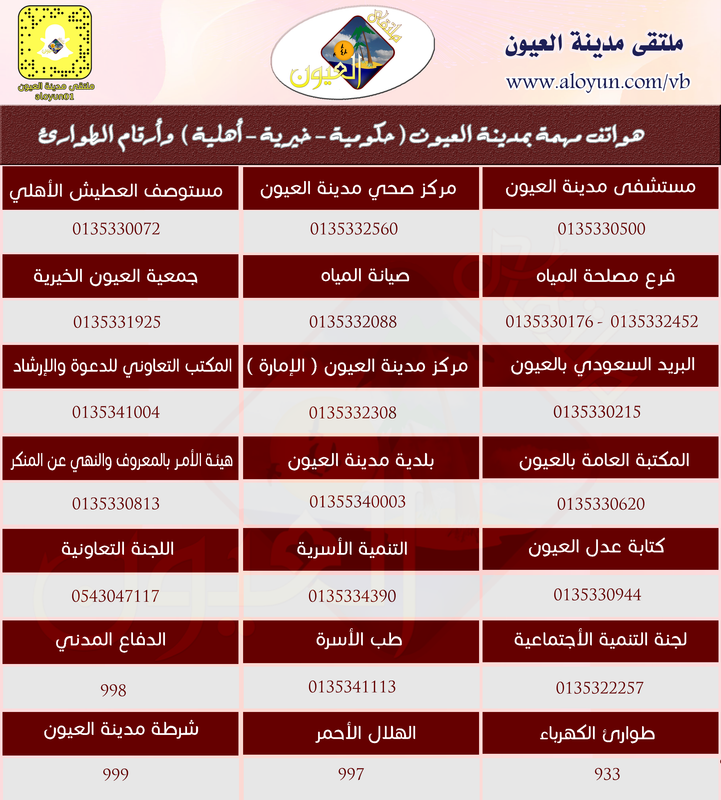 هواتف مهمة بمدينة العيون5