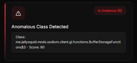Anomalous Class Detected screenshot