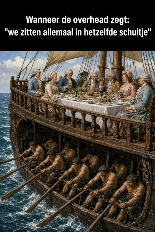 Wanneer de overheid zegt we zitten allemaal in hetzelfde schuitje
