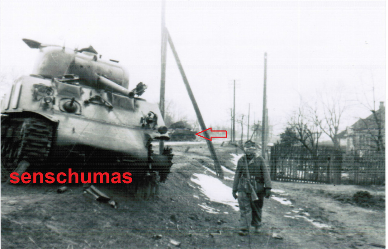 Abgeschossener Sherman Panzer Russisch (1)