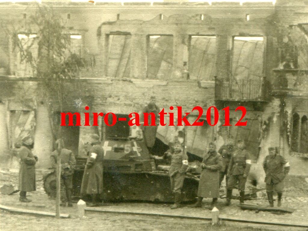 Foto, Wehrmacht, zerstörter Panzer, Turmnummer 1