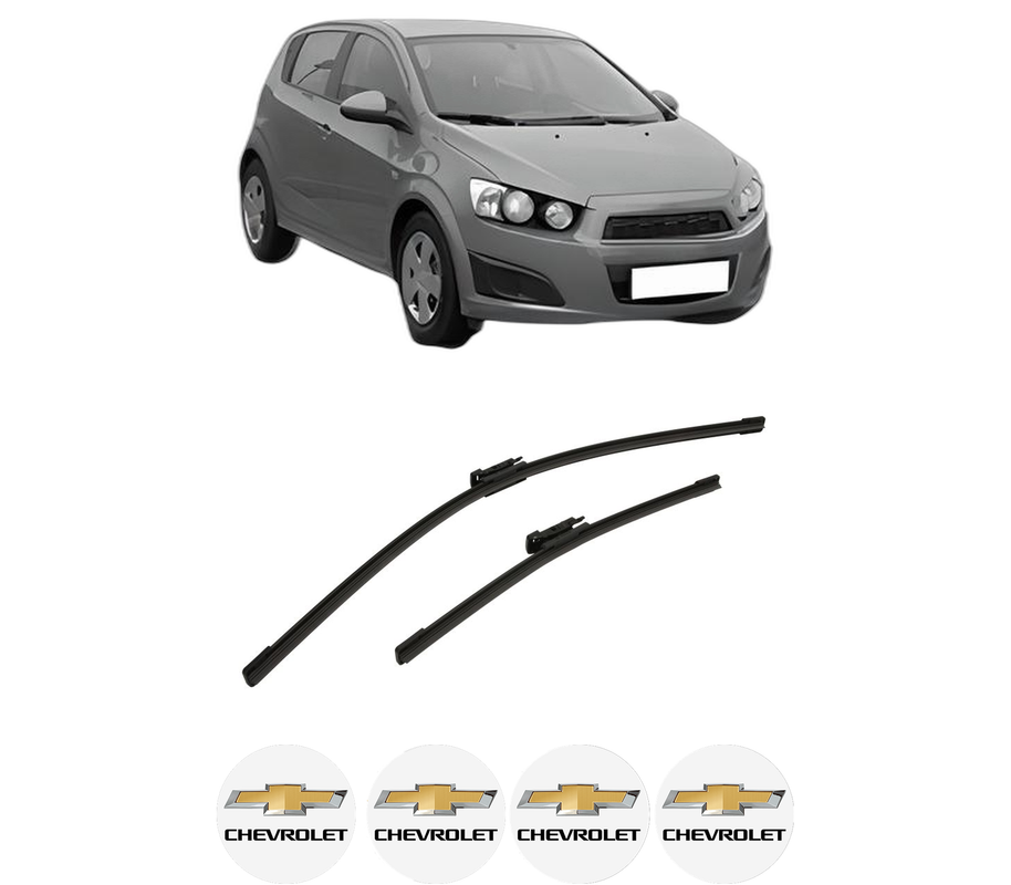 Set stergatoare auto CHEVROLET AVEO Hatchback (T300) din 2011-2015, pentru parbriz auto, 2 bucati, Bosch Aerotwin Multi, din cauciuc siliconat rezistent, 4 Stickere Auto CHEVROLET
