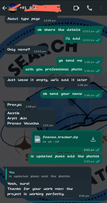 WhatsApp Review Screenshot
