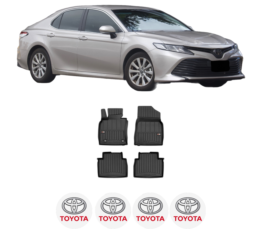 Set covorase presuri TOYOTA CAMRY Saloon (_V5_) din 2011-2017, auto, din cauciuc thermoplastic, 4 Stickere auto cu TOYOTA