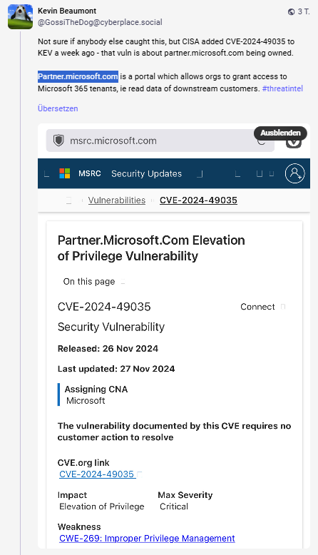 CISA added CVE-2024-49035