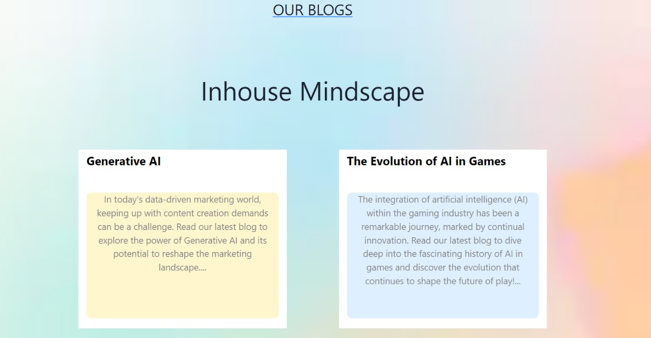 Blog page