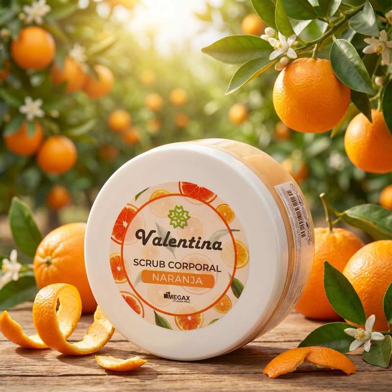 Valentina Scrub Corporal de Naranja 16Oz