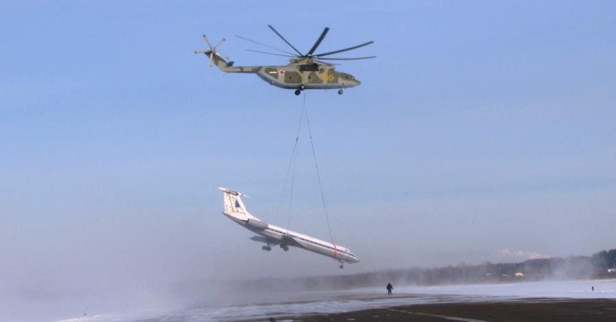 Ми-6 перевозит пассажирский лайнер Ми-6 перевозит пассажирский лайнер
