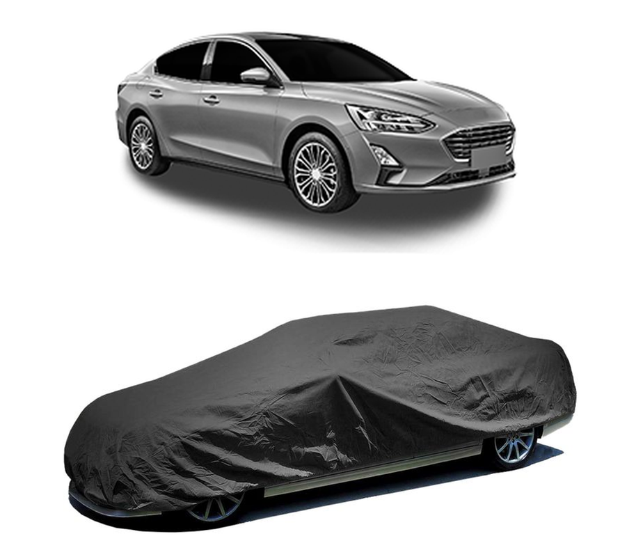 Husa tip prelata auto pentru FORD FOCUS IV Saloon (HM) 2018,culoare negru, material textil impermeabil, rezistanta la intemperii praf UV, CARPASSION Husa Protectie