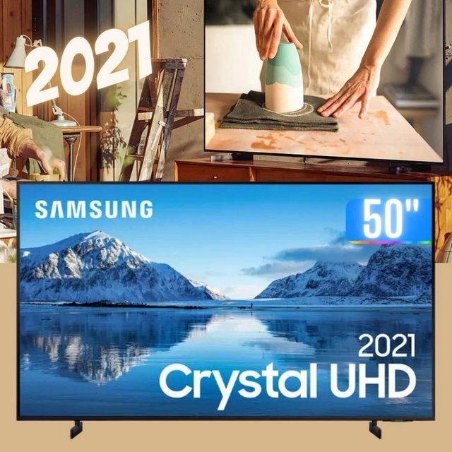 Samsung Smart Tv 50″ Crystal Uhd 4k 50au8000, Painel Dynamic Crystal Color, Design Slim, Tela Sem Limites.