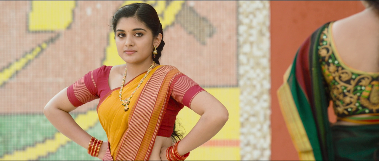 Nivetha Thomas- [SNASP] Busty ASS & Navel Sip scene -Ninnu Kori  (38)