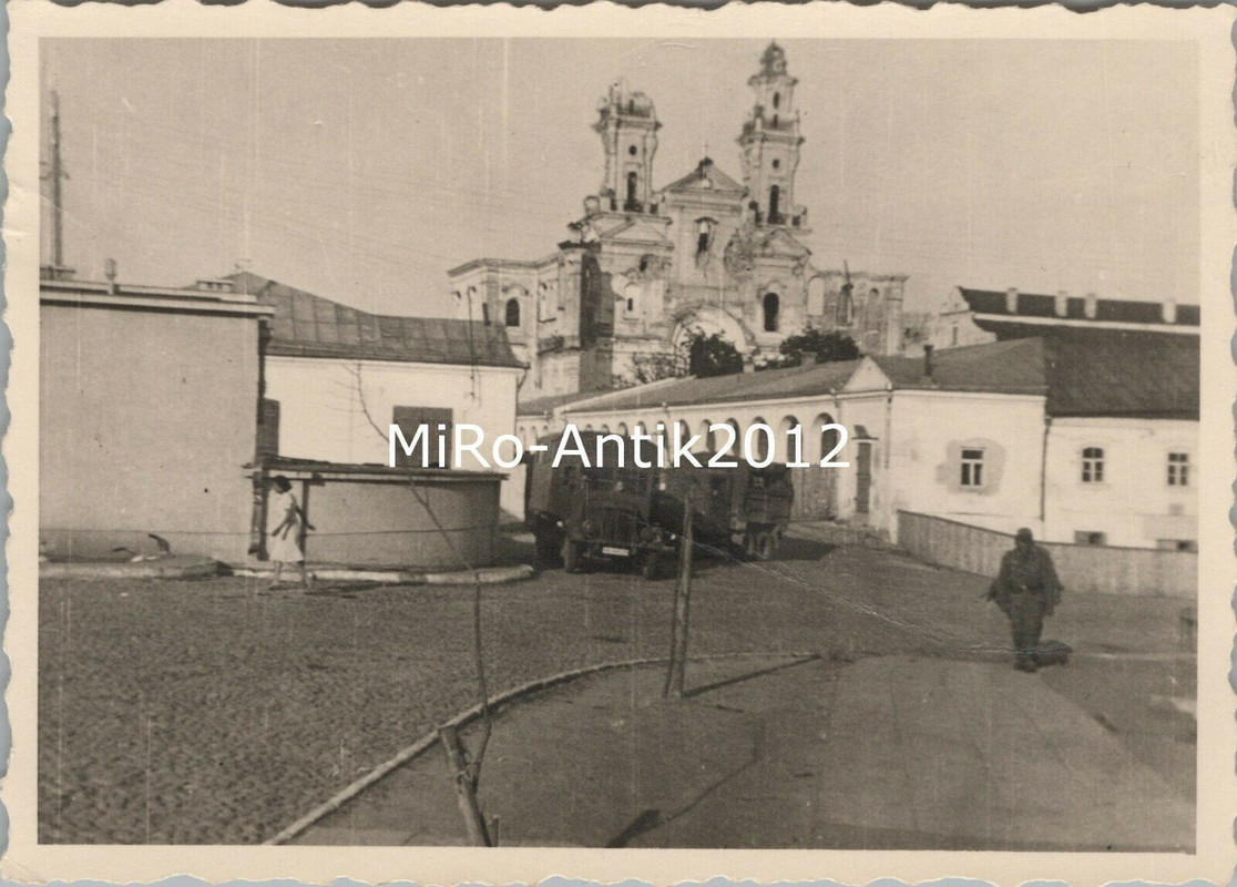 Foto, Wehrmacht, zerstörte Kirche in Pinsk, Belarus, 1941