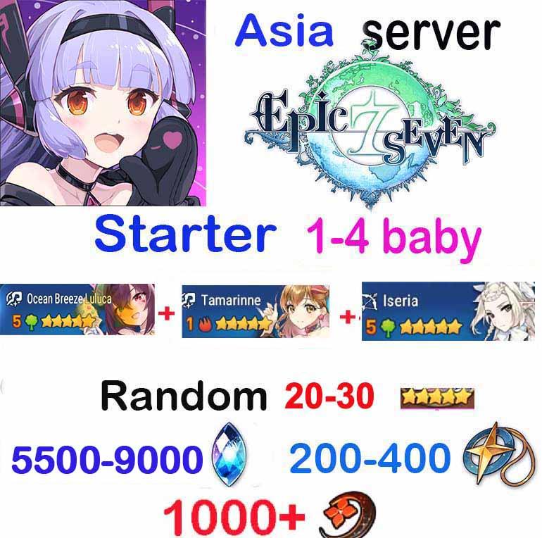 [Asia] Epic Seven Starter 1-4 baby Random  