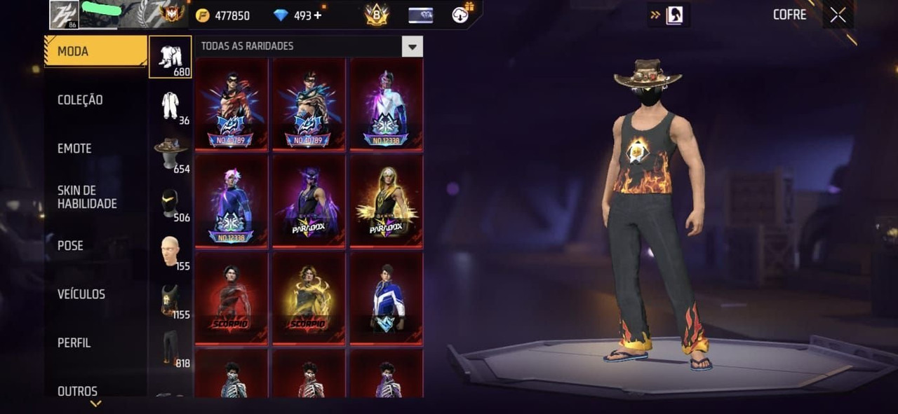 💎 CONTA FULL GEMADA : +1150 PEITORAIS | QUASE FULL PASSE | EVOLUTIVAS MAX