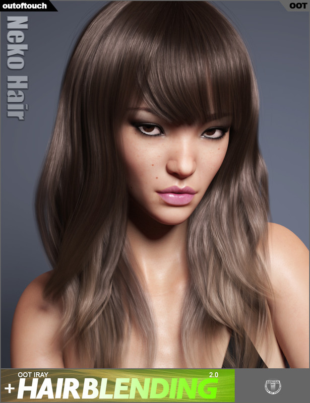 Neko Hair for Genesis 3 and 8 Female(s)