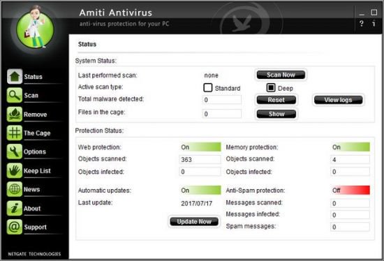 NETGATE Amiti Antivirus 2019 25.0.360 Multilingual NETGATE Amiti Antivirus 2019 25.0.360 Multilingual