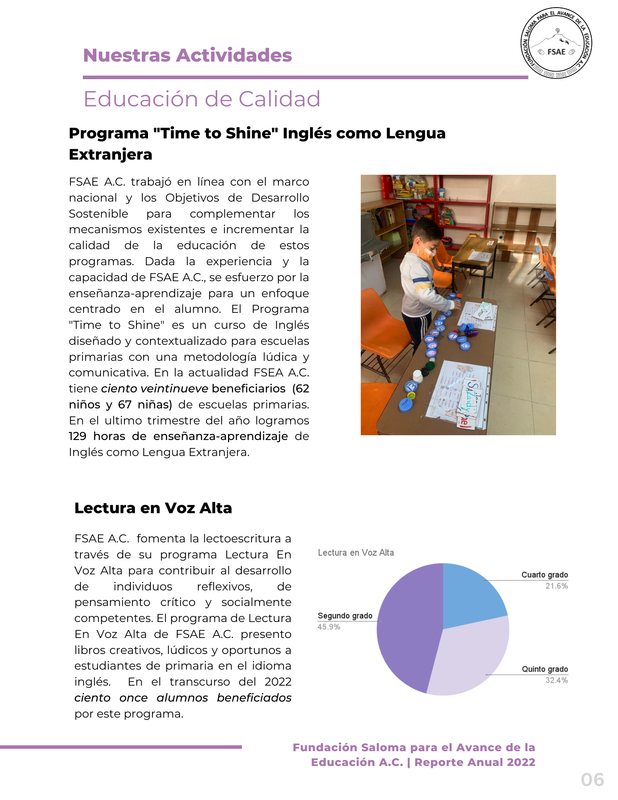 Nuestras Activades Educación