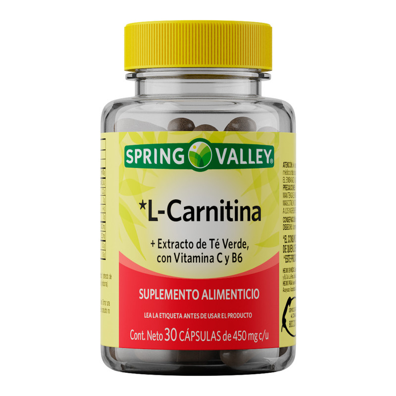 L-Carnitina Spring Valley 450mg 30 capsulas || Bodega Aurrera Despensa a tu  Casa