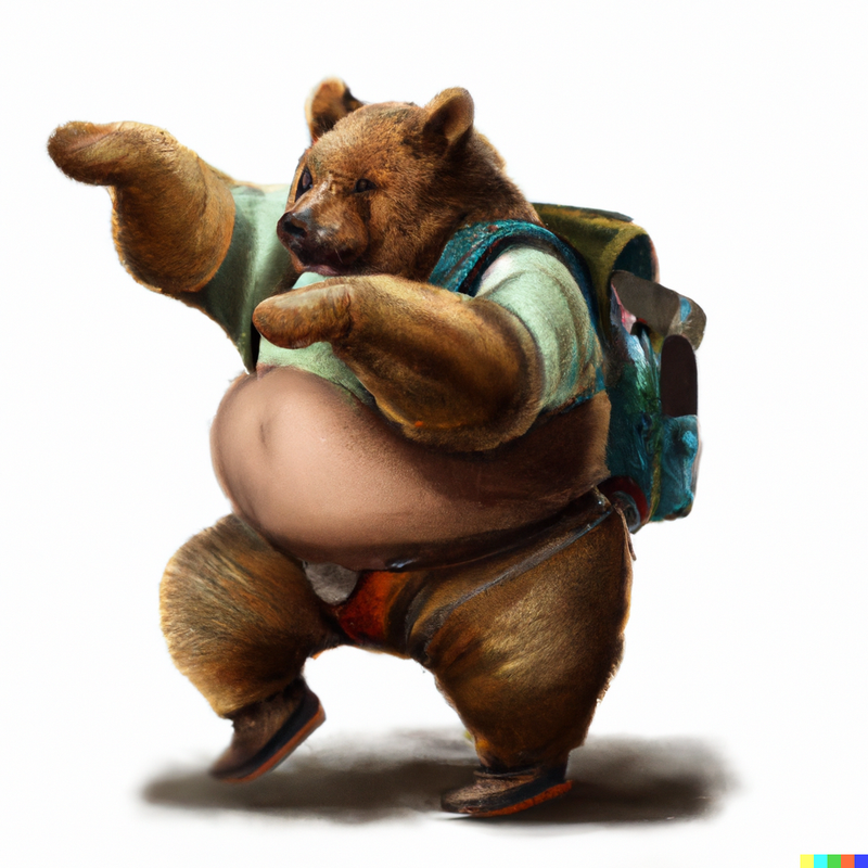 DALL-E-2022-09-02-18-45-55-Morbid-obese-bear-with-a-backpack-dancing-digital-art-realistic.png