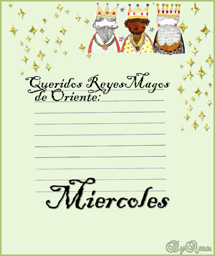 Carta a los Reyes Magos Miercoles