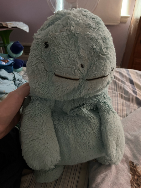 The plush from the front