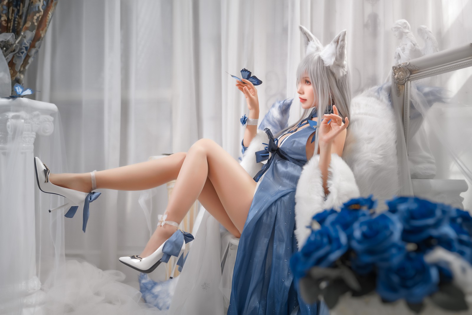 Neko-薇薇 信浓礼服 Cosplay 写真｜优雅风高清图集（30P｜74MB）插图5