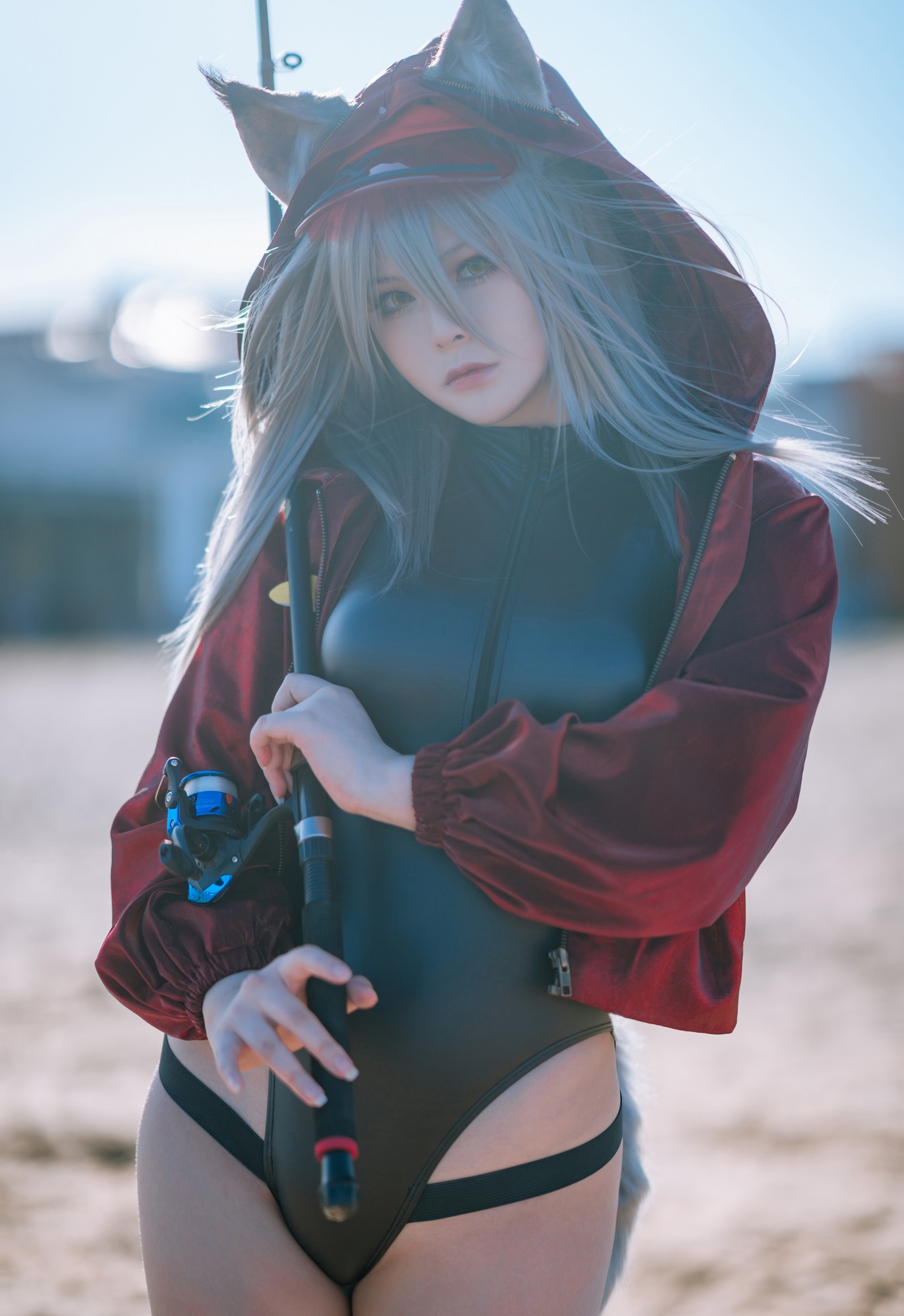 w百合欧皇子w 明日方舟轻风LB01红写真集 – Arknights COS高清 [12P-97MB]插图5