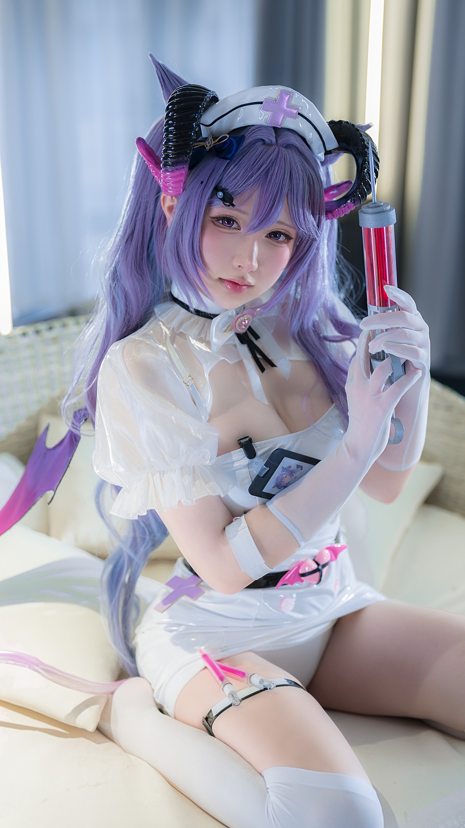 樱梨梨 刻晴 魅魔护士 Cosplay 写真＋视频合集｜角色还原高清图集（30P｜383MB）插图8