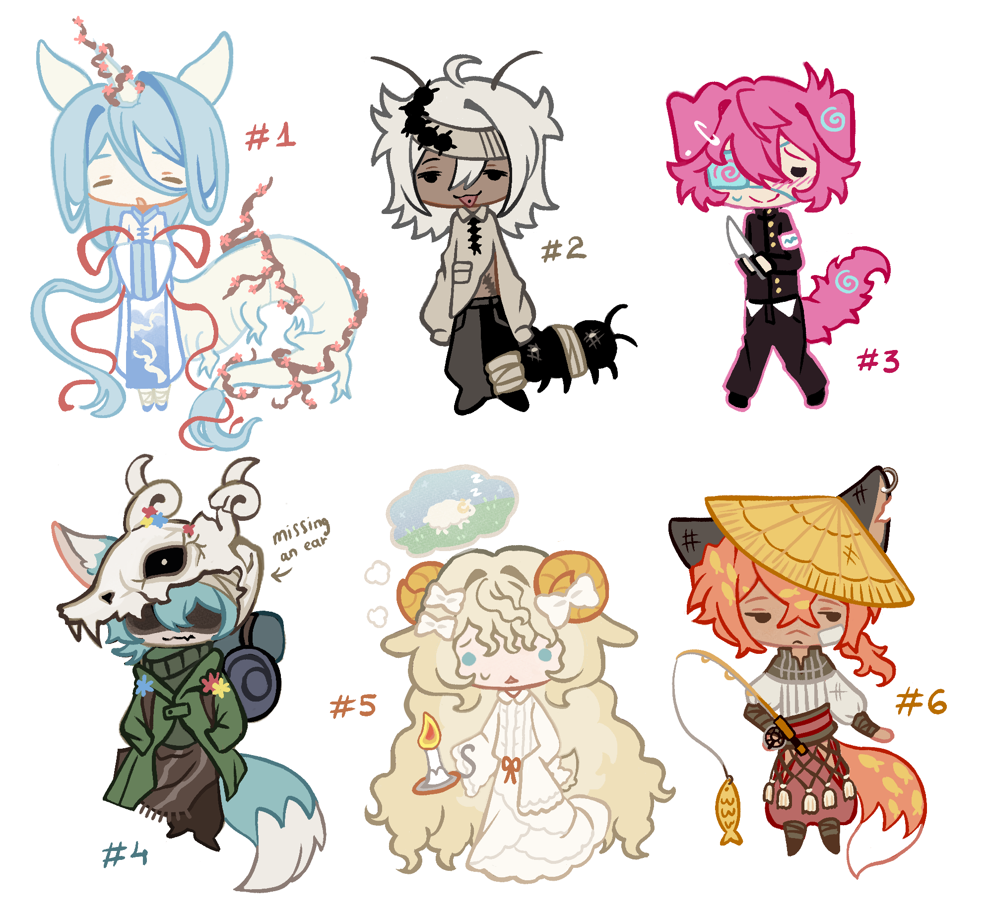 $5 chibs batch (0/6) CLOSED on Toyhouse