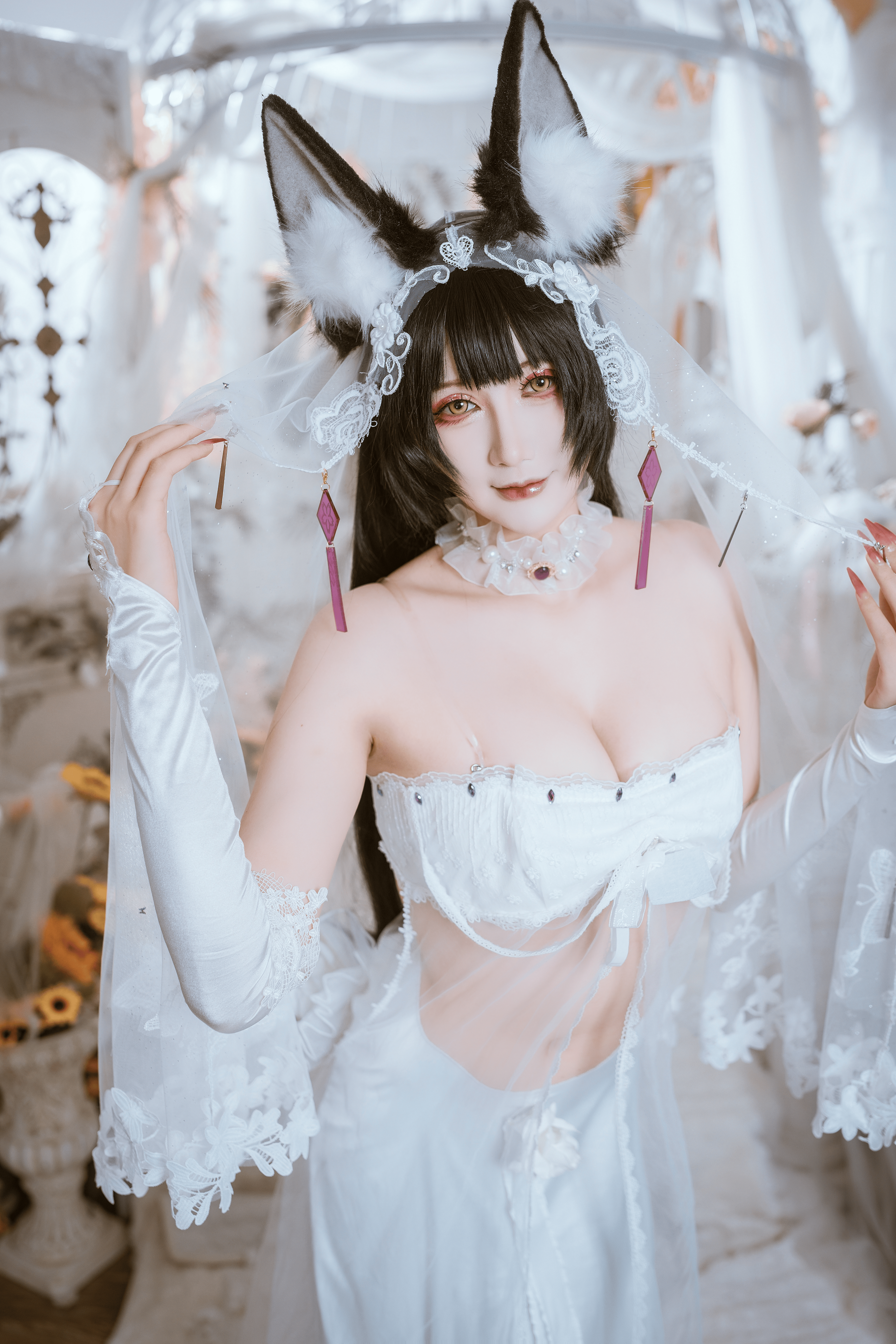 兔胖胖min – 碧蓝航线 武藏 花嫁 Cosplay 高清写真集（40P-883.9MB）插图