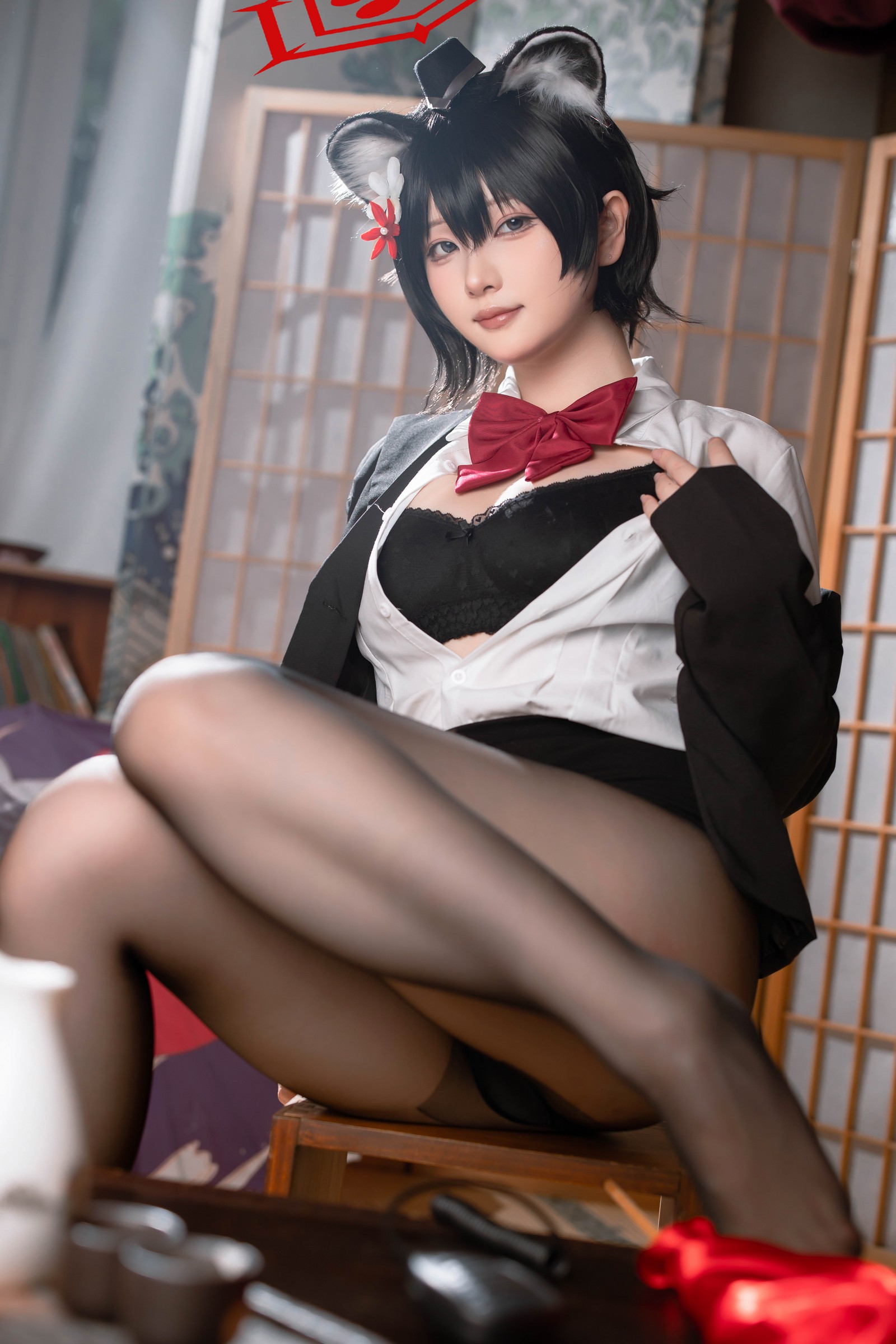 屿鱼 Yuyu 蔚蓝档案 春日椿 导游主题 Cosplay 写真集（55P｜156MB）插图9