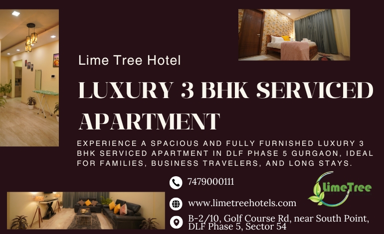 Luxury 3 BHK Serviced Apartment in DLF Phase 5 Gurgaon