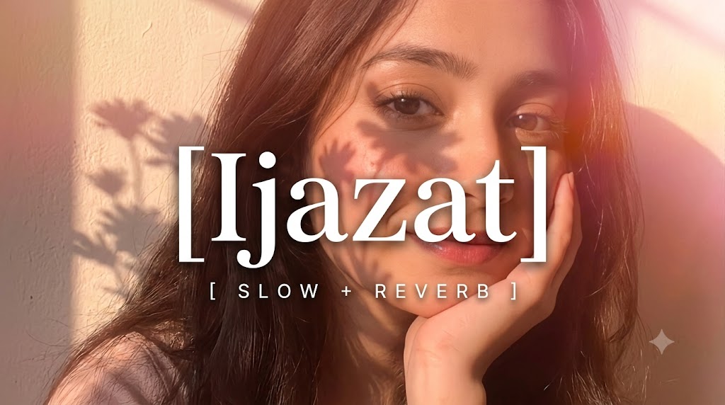 AI-generated example result for the youtube-thumbnail prompt: Ijazat Thumbnail – Golden Hour Slow Reverb Aesthetic Design AI YouTube Thumbnail Prompt