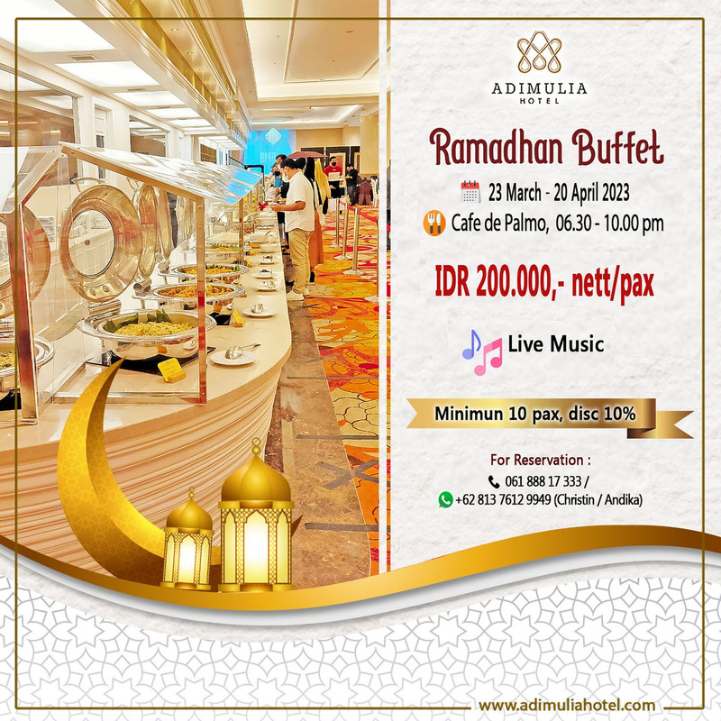 Adimulia Hotel Medan, hotel di Medan yang menawarkan paket bukber all you can eat.