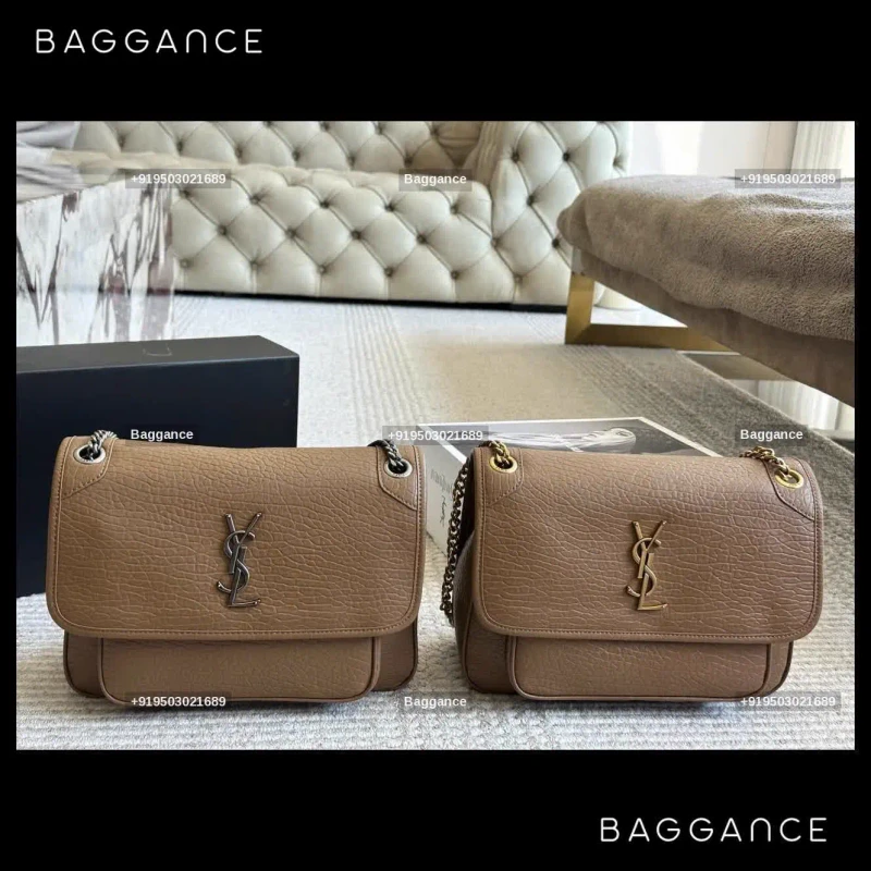 YSL Niki Shoulder Bag | Vintage Bubble Lambskin | 28cm | Fullbox