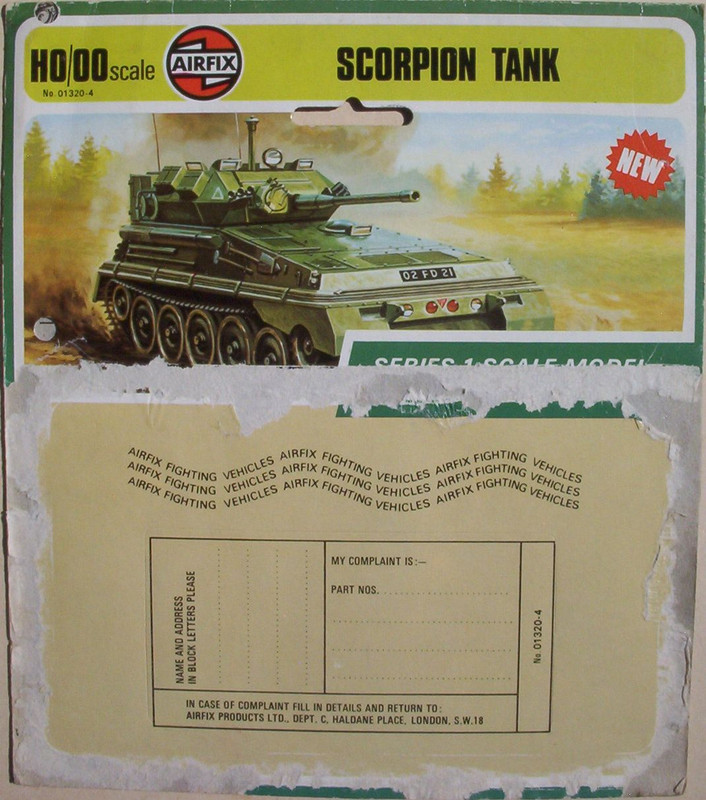 Airfix 76 Scorpion Tank T4 Header