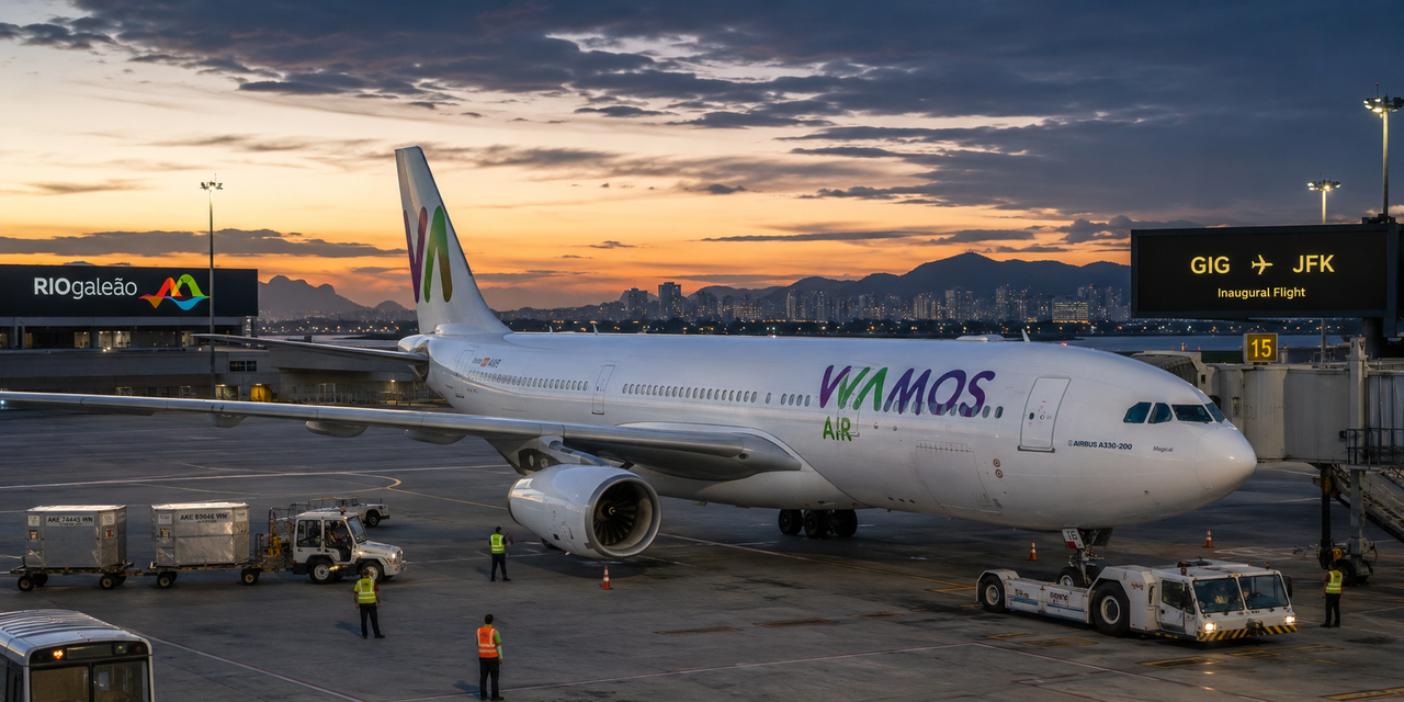 GOL posiciona Airbus A330-200 para inaugurar rota direta entre Rio e Nova York